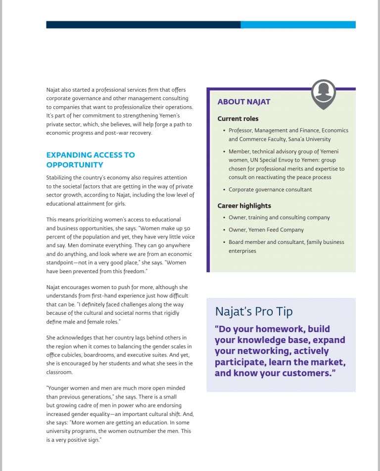 An international award was won by Dr. Najat Jamaan, one of the 20 most important businesswomen in the world